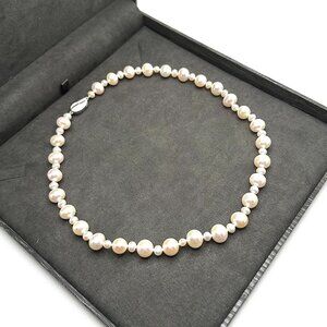 Honora Alternating Cultured Freshwater Pearl Sterling Silver Necklace 18"